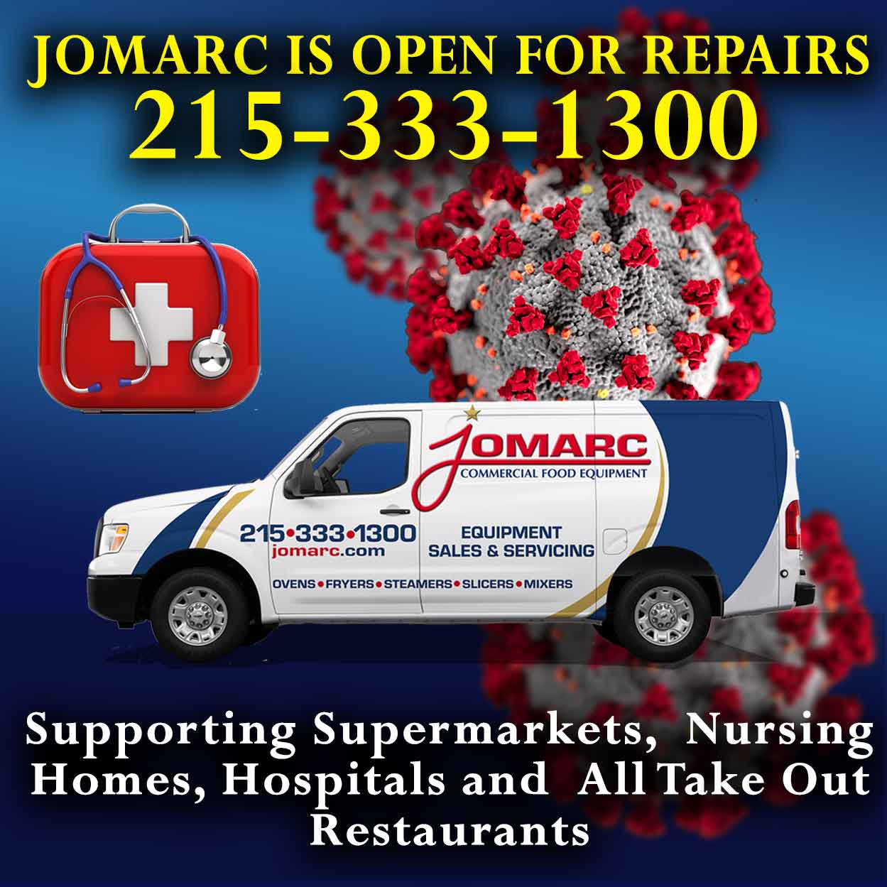 COVID19 Commercial Food Equipment Repair South Jersey Northern Delaware SUPPORTING Supermarkets, Nursing Homes, Hospitals & Take Out Restaurants