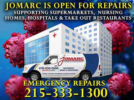 Coronavirus Commercial Food Equipment Repair South Jersey Northern Delaware Jomarc SUPPORTING Supermarkets, Nursing Homes, Hospitals & Take Out Restaurants 