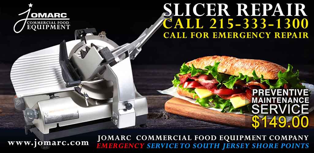 Don’t Wait Until your slicer breaks! We Offer PREVENTIVE MAINTENANCE SERVICE FOR COMMERICAL SLICERS for $149.00

Preventative maintence is required to keep the investment you made in a commercial slider to continue to operate at maximum efficiency, your business cannot afford to have your slicer working below capacity. If you feel that your slicer is not operating at maximum efficiency, call Jomarc for our preventative Maintenance Service for light duty, medium duty and heavty dutery slicers.