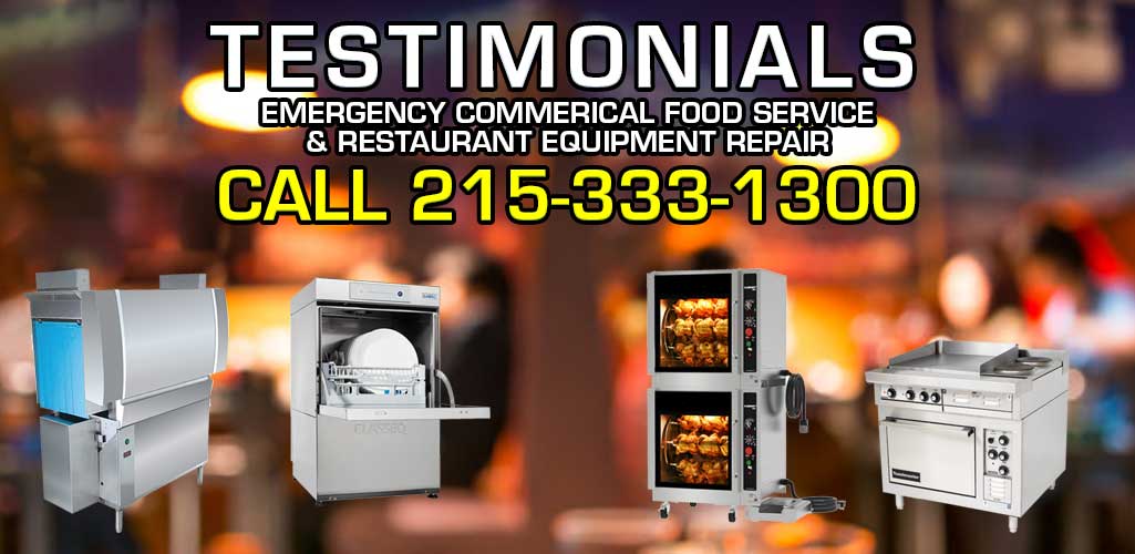 Emergency Commercial Food Service Bakery Equipment Repair for Philadelphia mixers, slicers, fryers, warmers, steamers, dishwashers, ranges, ovens
